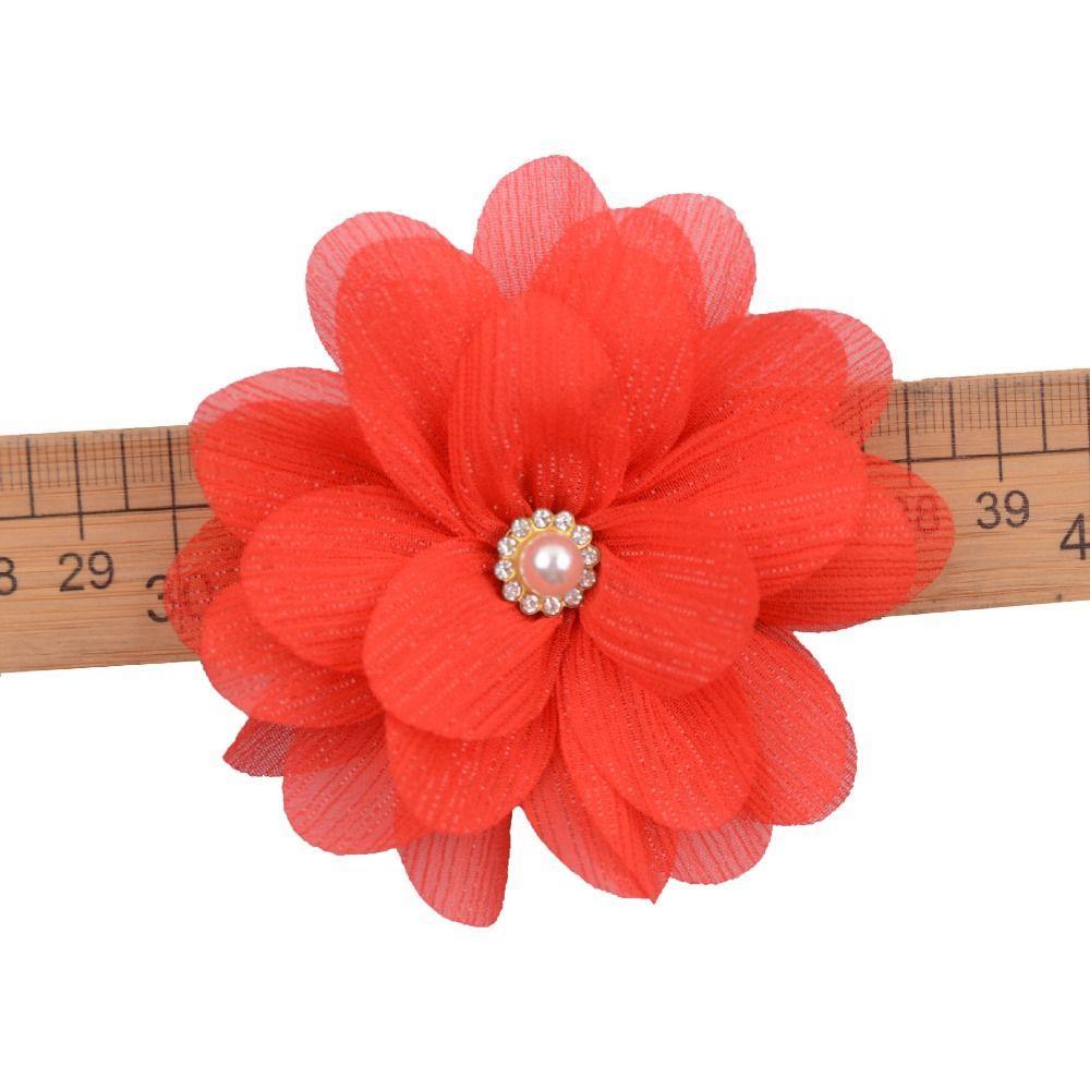 5PCS Cute Chiffon Chiffon Flower DIY Craft Embellishment Craft Supplies Versatile DIY Decoration Accessories Hairclips