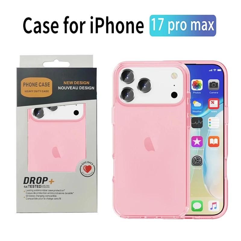 Роскошный Противоударный Чехол-Броня с Блестками из PC+TPU для IPhone 17 Air 16 15 14 Plus 13 12 11 Pro Max Многослойный Защитный Бампер Задняя Крышка
