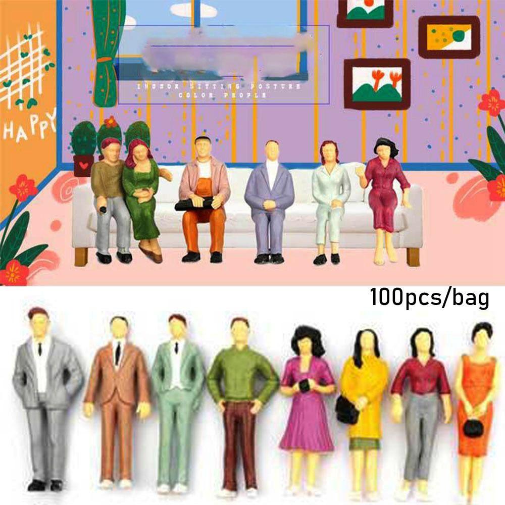 Масштабные украшения для кукольного домика, фигурки людей, модель здания, пассажиры, поезд, пейзаж, сделай сам, персонаж