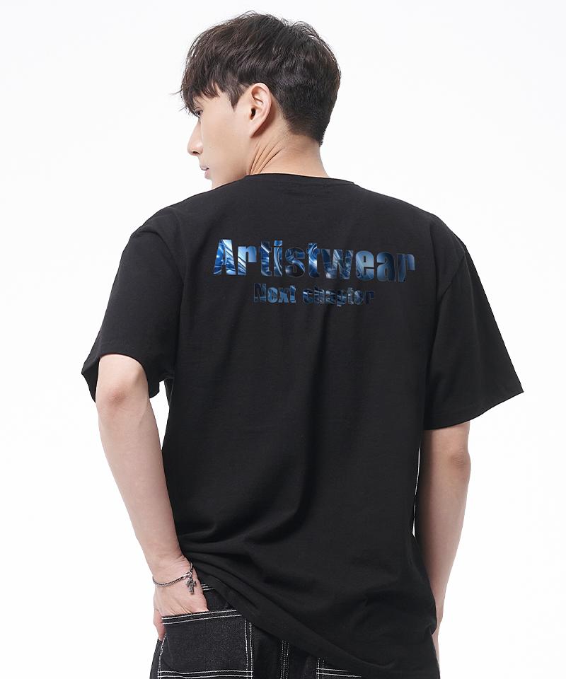 ARTISTWEAR [Atw] Синяя футболка с коротким рукавом "Змея"