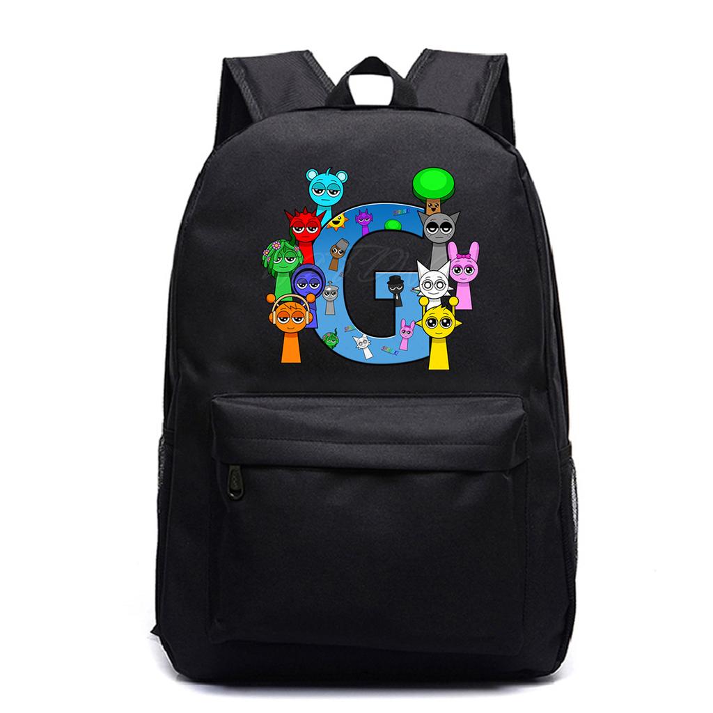 Leisure Travel Backpack Rhythm Box 26 Letter School Bag Elementary and Secondary School Students Peripheral Backpack Trend