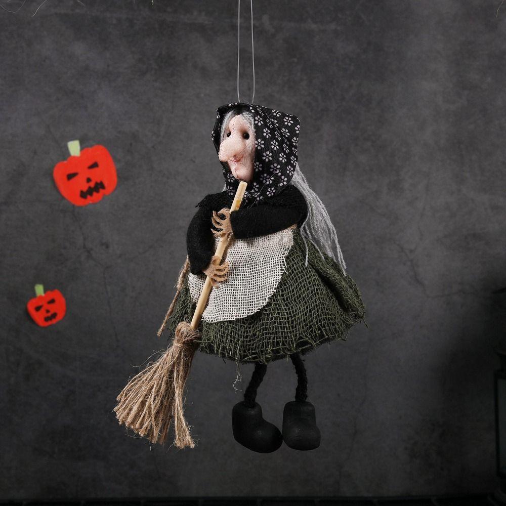 Exquisite Broom Witch Pendant Craft Witch Ornaments New Home Decor