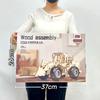 Children'S Toys Hand-Assembled Wooden Simulation Construction Car Racing Model 3D Three-Dimensional Puzzle Mechanism Toy