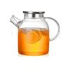 1800 Ml Heat Resistant Glass Herbal Teapot Glass Jug with Metal Lid