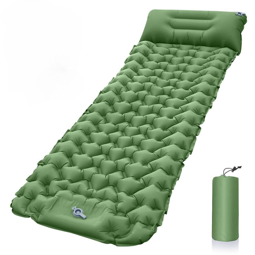 Camping Backpacking Air Mattress Outdoor Sleeping Pad with Foot Pump Air Pillow