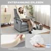Recliner Chair, TV Armchair with Reclining Function, Lumbar Heating, 2 Remote Controls, USB Port, Quiet Motor, Grey
