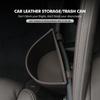 For KIA Leather Car Door Trash Bins Organizer Rubbish Storage Barrel Stonic Picanto Sorento Stinger Soul Spectra Carens