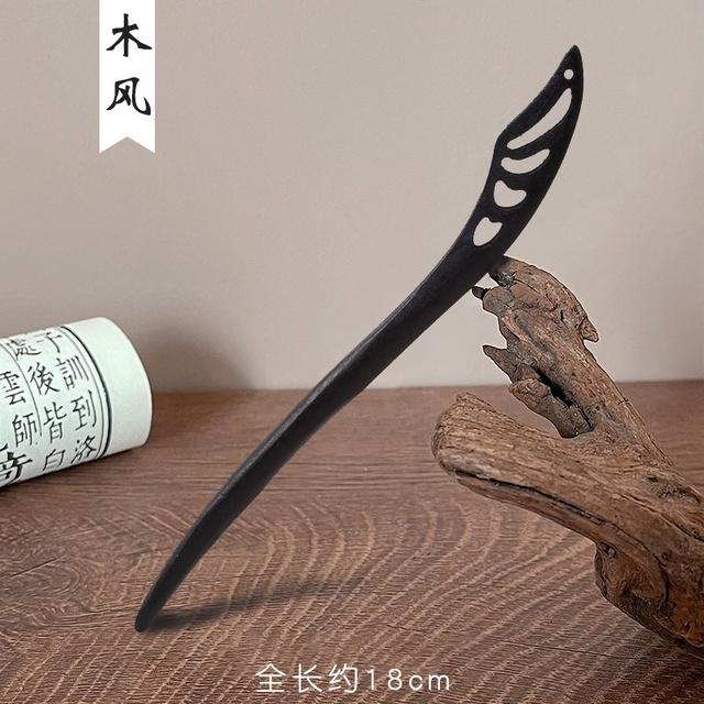 Новая женская мода Простая черная деревянная заколка для волос Взрослые милые заколки Женские аксессуары для волос Головные уборы