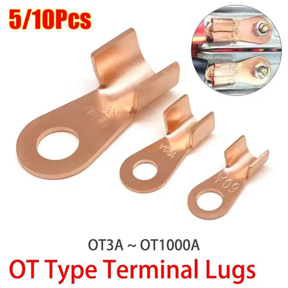 5/10Pcs Copper OT Wire Nose Terminal Crimp OT Type OT Lugs Ring Crimp Electric Accessory