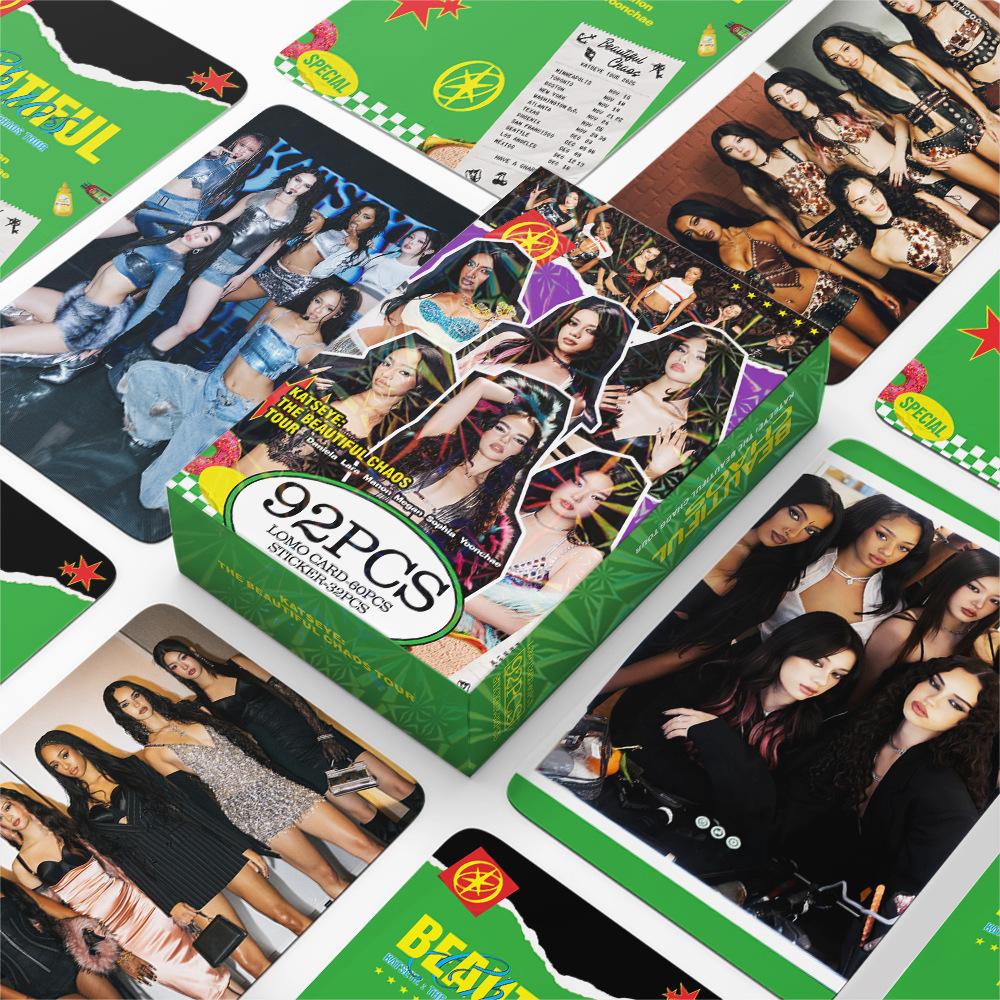 92 шт./Набор KATSEYE Idol Girls Последний Альбом MOD MAD Карточки Lomo HD Pocards MANON MEGAN LARA DANIELA YOONCHAE Наклейки Подарок для Фанатов S