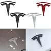 UBLM4 3D ABS Car Front Head Hood Emblem Rear Trunk Badge Sticker For Tesla Model 3 Model Y Replacement Decoration Decals Accessories