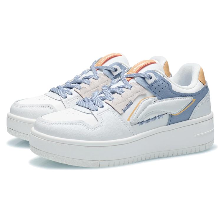 Li Ning Tianji Кожаные Светоотражающие Скользкие Устойчивые к истиранию Легкие Дышащие Низкие Скейтбордические Кроссовки AGCR468-2