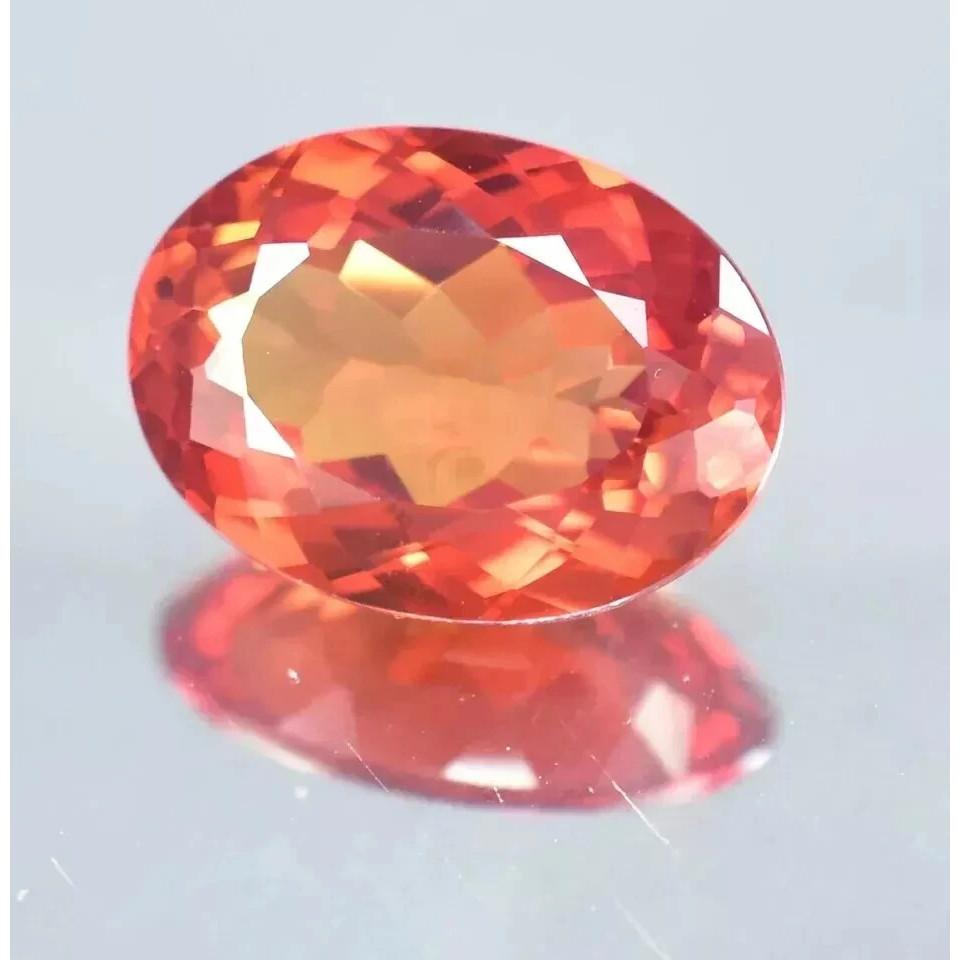 VVS Natural Ceylon Padparadscha Sapphire Oval 10-12 Ct Certified Loose Gemstone