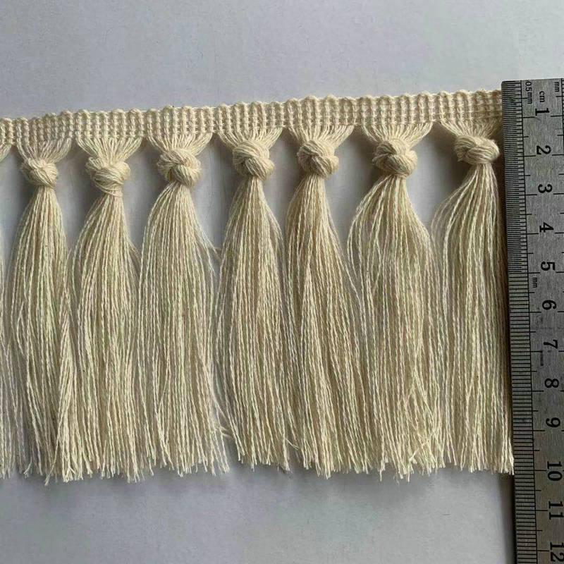 Elastic Knotted Tassel Cotton Thread for DIY Sofa, Curtain, Tablecloth, and Clothing Accessories