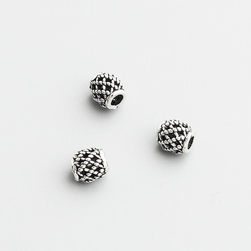 Изготовленные вручную полые тайские бусины-разделители из стерлингового серебра S925 для браслетов и ожерелий своими руками