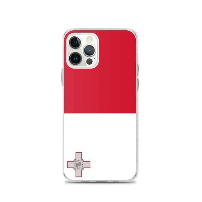 Coque iPhone - Malte - Drapeau - Souple - Design Fin Et Léger - Compatible iPhone 12 Pro