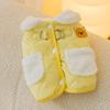 Cute Bear Embroidery Autumn and Winter Dog Clothes Quilting Cotton Warm Two-legged Vest Than Bear Traction Pet Vest