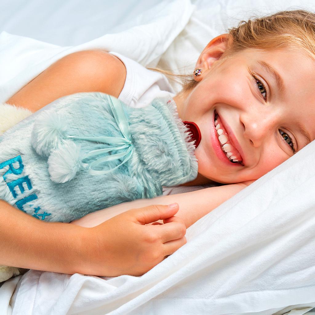 BiggDesign Relaxed Plush Hot Water Bottle with Soft Plush Cover 68 OZ