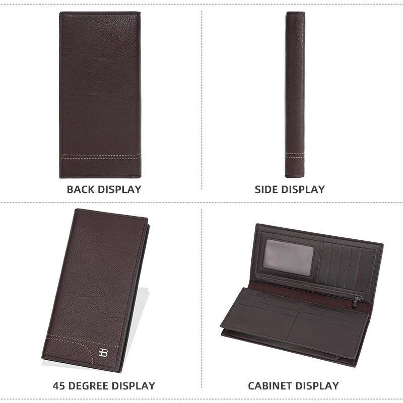 Baellerry RFID Защита Противоугонные Длинные Кошельки для Мужчин Винтажный Дизайн Держатель для Визиток Бизнес Кошелек для Денег GZW