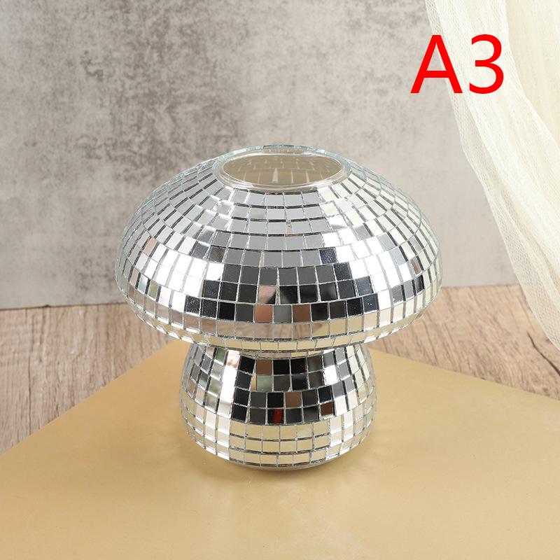 Disco Mushrooms Bedroom Decoration Mirror Vase Mushroom Modern Home Decor Party Decorations Retro Home Decor