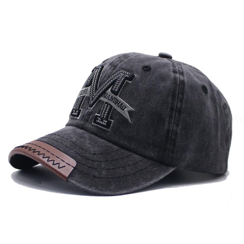 New soft top retro denim baseball cap men's outdoor casual hat summer breathable versatile sunshade cap women