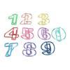 100Pcs Number Shape Paper Clips Funny Cute Rich Colors Bookmark Strong Clamping Fancy Paperclips