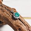 Простой набор ювелирных изделий Gessen Paraiba с огранкой «Роза»: Изысканные серьги, кольцо и кулон в стиле легкой роскоши.