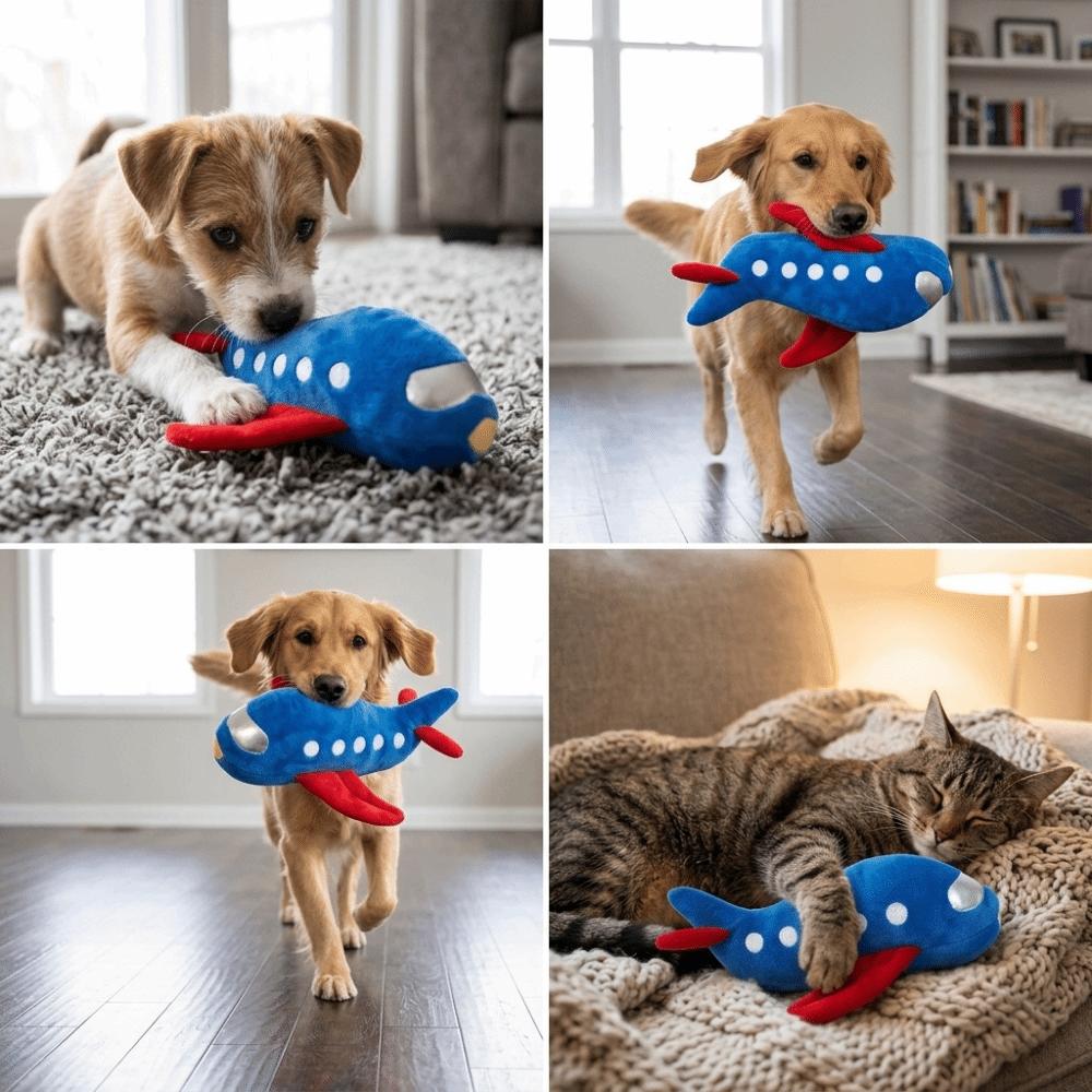 Bite Tough Rope Dog Chew Toy Tightly Woven Rope Squeaky Interactive Toy  Interactive Play