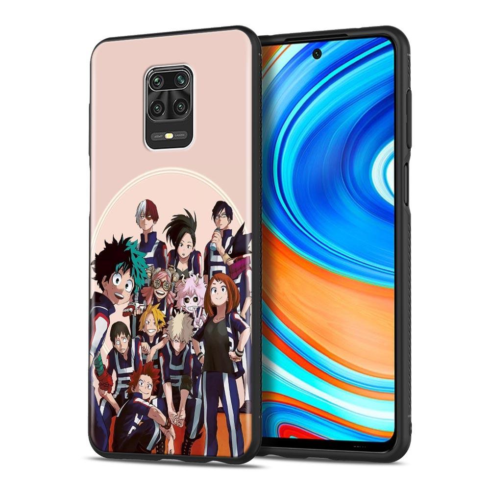 Чехол для мобильного телефона My Hero Academia в стиле аниме для Redmi Note 10, 11, 11S, 11E, 7, 8, 8T, 9, 9S, 9T Pro Plus, 4G, 5G, черный мягкий чехол, принципиально