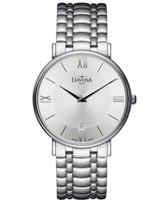 Часы Davosa Pianos II Silver с двумя стрелками и индикатором даты, швейцарские, мужские (163.476.15)