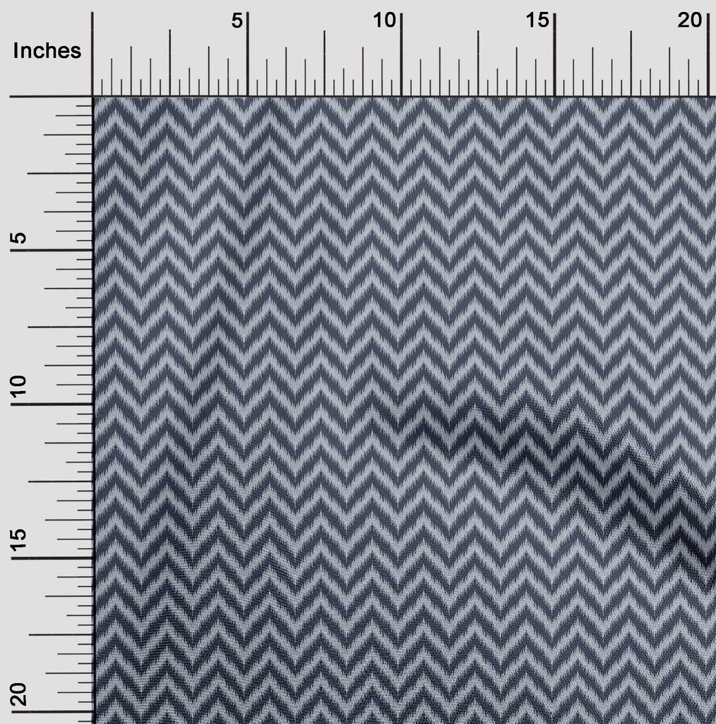 oneOone Cotton Flex Dark Teal Blue Fabric Asian Ikat Chevron Diy Clothing Quilting Fabric Print Fabric By Yard 40 Inch