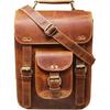New Genuine Leather Messenger Bag Vintage Laptop Crossbody Bag Satchel Man Purse Shoulder Bag for Man Woman Office Bag
