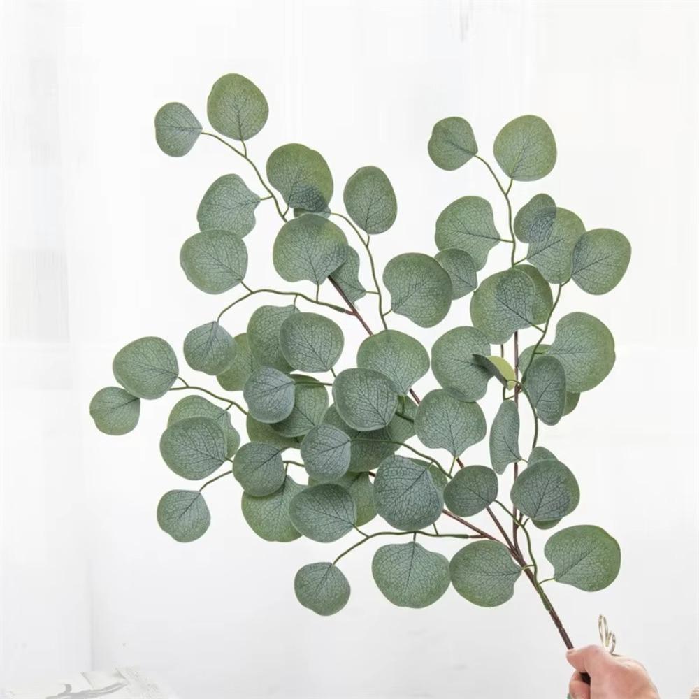 New 65cm Eucalyptus Leaf Vine Decoration Vase Wedding Bouquet Artificial Eucalyptus Artificial Plants Photography Props