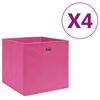 VidaXL Storage Boxes 4 Pcs Non-woven Fabric 28x28x28 Cm Pink