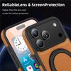 Кожаный чехол для телефона Magsafe iPhone 17 Air 16E 16 15 14 Plus 13 12 Pro Max Магнитный Поворотный на 360° Металлический держатель Подставка Задняя крышка