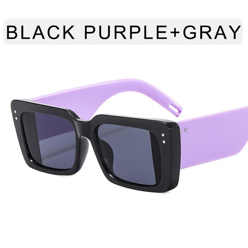 Candy Color Sun glasses Men Women Square Shape Wide Leg Anti-glare Sunglasses for Men Women Fashion Trendy Glasses Female