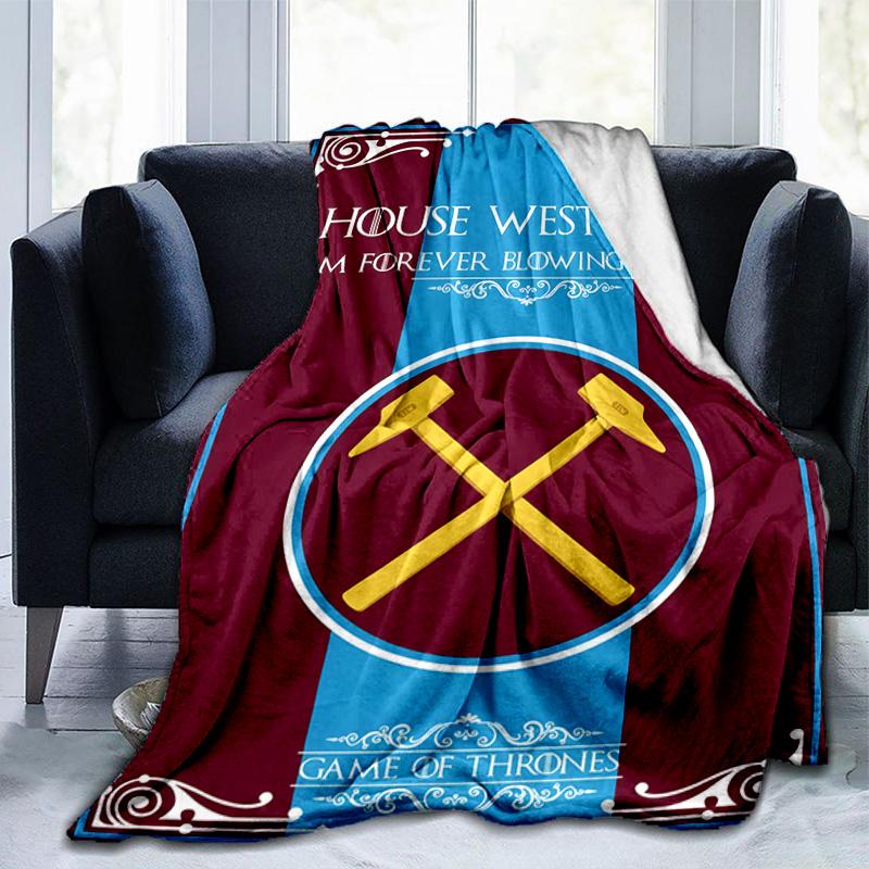 West Football Printed Throws Blanket Soft Flannel Blankets for Couch Bed Gifts for Men Women Picnic blanket Christmas gifts