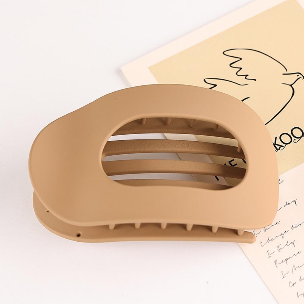 Новая матовая овальная плоская заколка с простым французским стилем, большая заколка для волос, удобный изогнутый дизайн