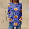 Tee Shirts For Women Fall Casual Long Sleeve Shirts Sweatshirt Halloween Printing Top Pullover