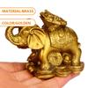 Ornaments Elephant Figurine Centerpiece Table Decorations for Living Room Animal Figurines Lucky Miniature Golden Office