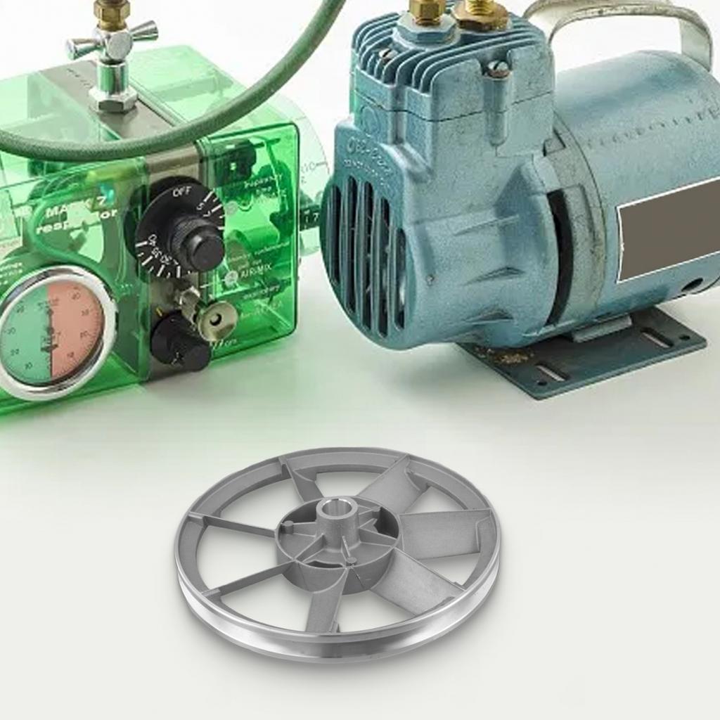 Sliver color air compressor belt machine head flywheel single groove pulley