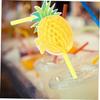 Lurrose 150 Pineapple Straws, Fruit Party Straws, Tropical Paper Straws, Flamingo Straws, Luau Party Straws, Hawaiian Straws, Wine Ties