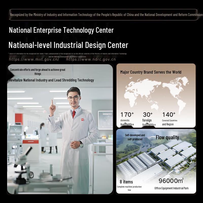 Deli 9918 Level 4 Cross-Cut Office Shredder CN plug (adapter included)