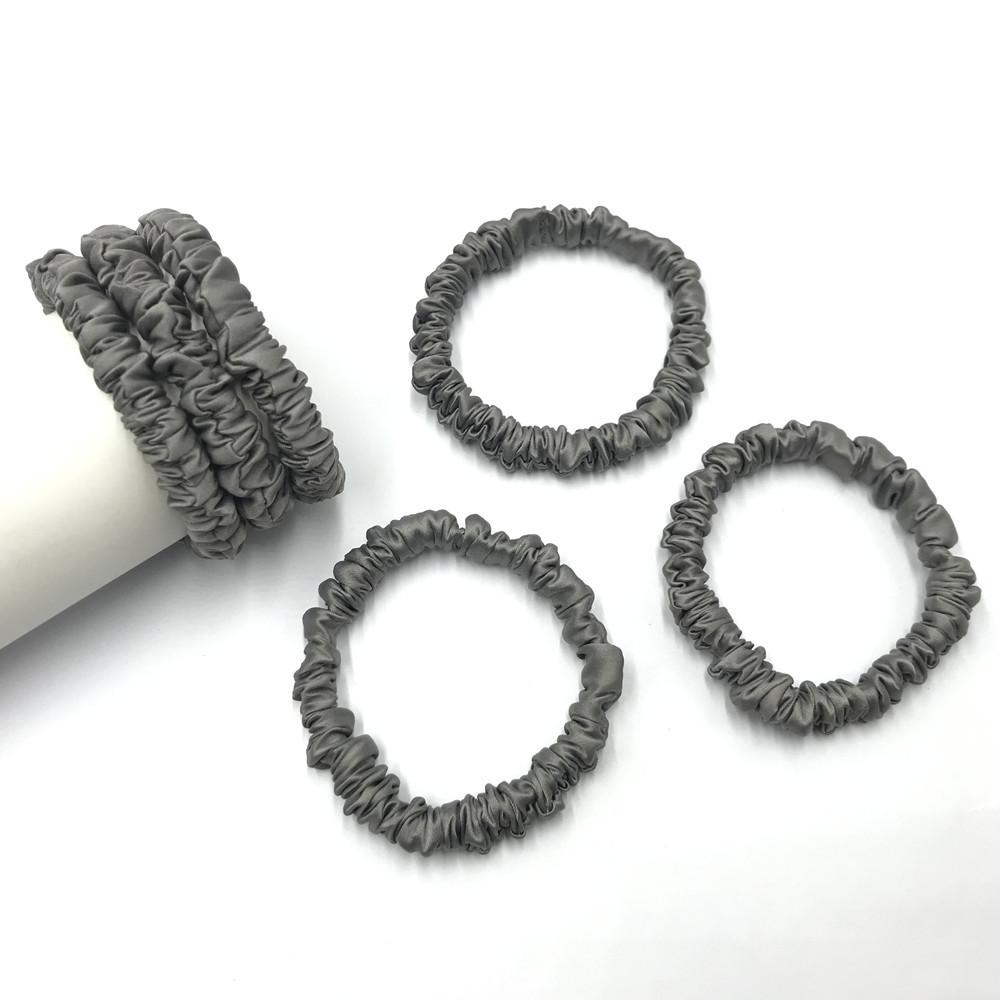 Модная искусственная шелковая тонкая резинка для волос из высококачественного атласа, толстый кишечник, круг, женская завязка для волос, украшение для волос