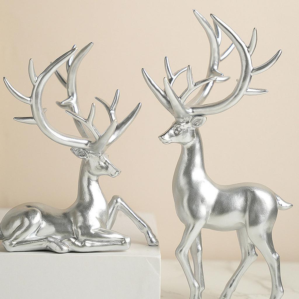 Exquisites Resin Elk Sculptures Resin Deer Ornamentation Perfect For Enhancing Artistic Ambiance In Living Space