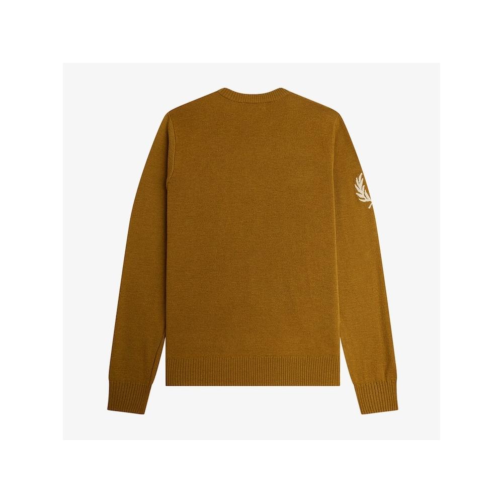 Fred Perry Мужской свитшот с круглым вырезом, вязаный, лавровый венок 644 Afpm2336516 644