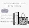 Reusable insulated lunch bag cute lunch box for teens kids girls adults women work school travel picnic beach BBQ party  leaves