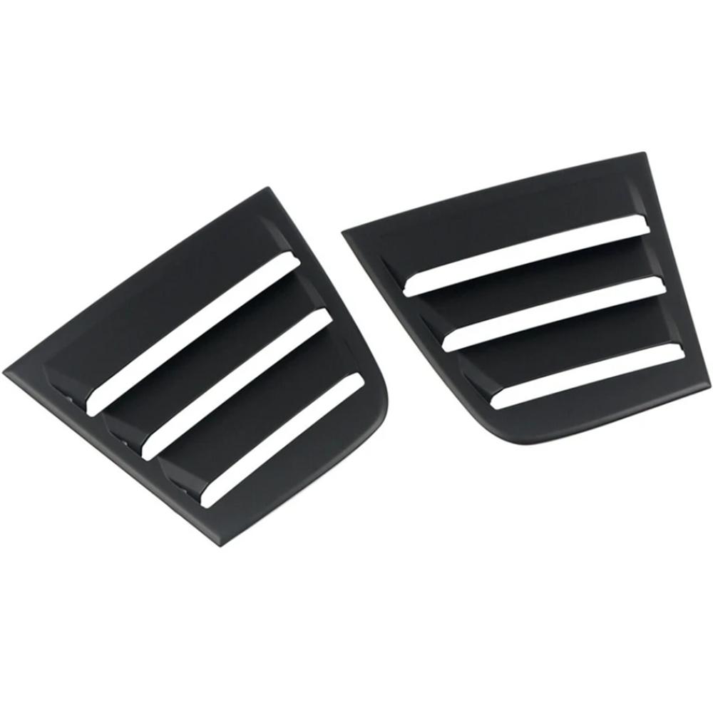 2Pcs Rear Side Window Vent Louver Cover For Dodge Charger 2011-2021 Glossy Black