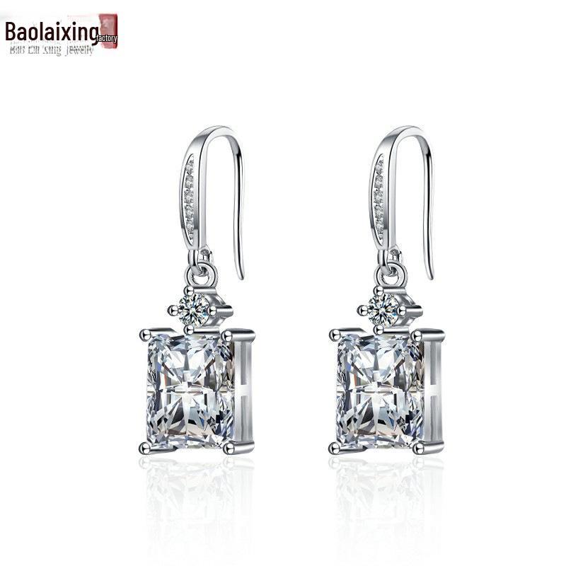 Новые серьги-пусеты Pagoda Diamond High-End в корейском трендовом стиле