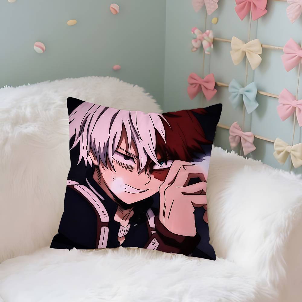 CuteSshoto Todorokis Anime Case Plush Fabric Soft Pillowcase Double Sided Print Cushion Cover Household Gifts